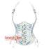 Holographic Shinny Leather Halter Neck Bustier Underbust Corset