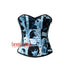 Printed Satin Overbust Corset Top – Elegant Bustier Costume & Waist Trainer