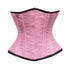 Baby Pink Satin Double Bone Front Close Gothic Underbust