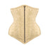Ivory Brocade Long V Shape Front Antique Zipper Gothic Underbust Bustier Corset