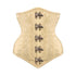 Plus Size Ivory Brocade Long V Shape Front Antique Clasps Underbust Corset