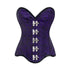 Plus Size Purple Brocade Gothic Costume With Front Clasps Overbust Corset