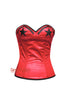 Red Satin With Stars Gothic Overbust Corset Valentine Costume Top