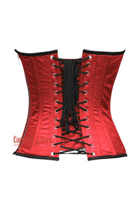 Red Satin With Stars Gothic Overbust Corset Valentine Costume Top