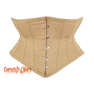 Plus Size Nude Cotton Sexy Waist Training  Underbust Corset