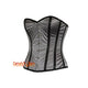 Grey And Black Gothic Overbust Corset Steampunk Costume