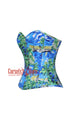 Summer Beach Printed Cotton Overbust Corset Island Hibiscus Costume