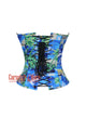 Summer Beach Printed Cotton Overbust Corset Island Hibiscus Costume