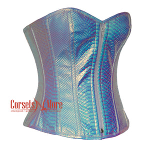 CorsetsNmore Women’s Mermaid Inspired Costume Texture Leather Overbust Corset