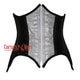 Black And Silver Sequins Burlesque Costume Underbust Corset  Bustier Top