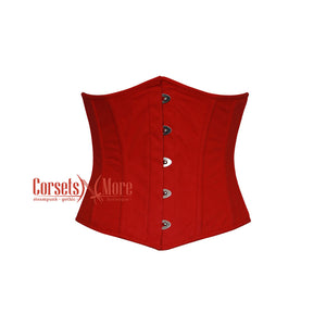 CorsetsNmore Women’s Red Cotton Underbust Halloween Corset Gothic Costume