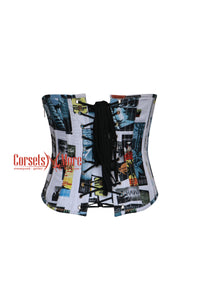 Printed Beach Cotton Summer Costume Gothic Underbust Corset