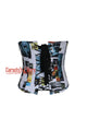 Printed Beach Cotton Summer Costume Gothic Underbust Corset