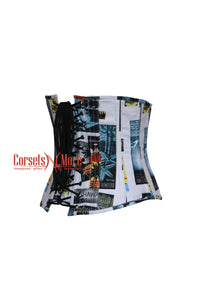 Printed Beach Cotton Summer Costume Gothic Underbust Corset