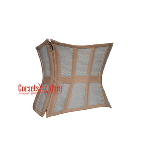 Seraphine Vesper Nude Mesh With Nude Cotton Gothic Underbust Corset