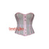 Lila Rosemont Nude Mesh with Baby Pink Satin Underbust Corset Top
