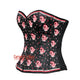 Raven Rouge Black Brocade Red White Sequins Overbust Plus Size Corset Top