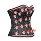 Raven Rouge Black Brocade Red White Sequins Overbust Plus Size Corset Top