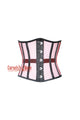 Selene Bloodrose Red Sheer With Black Satin Gothic Underbust Corset Top