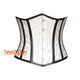 Adelaide Cogswell White Honeycomb Leather Steampunk Costume Underbust Corset Top