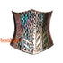 Brown Honeycomb Leather Corset Underbust Corset Top