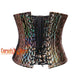 Ophelia Ironhart Brown Honeycomb Leather Corset Underbust Corset Top