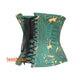 Aurelia Verdant Emerald Green With Golden Touch Cotton Underbust Corset Top