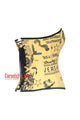 Yellow Printed Zipper Corset Costume Overbust Bustier Top