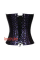 Plus Size Purple Leaf Leather Gothic Costume Steampunk Overbust Corset Top