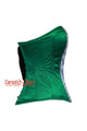 Green White Orange Satin Ireland Flag Corset Overbust Costume