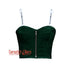 CorsetsNmore Women’s Green Velvet Crop Corset Overbust Bustier Top Burlesque Halloween Costume