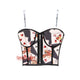 Playing Cards Print Cotton With Strap Crop Halloween Corset Top