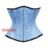 Light Blue Satin Steel Boned Steampunk costume Underbust Corset Gothic Costume