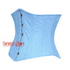 Light Blue Satin Burlesque Costume Underbust Corset