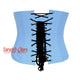 Light Blue Satin Burlesque Costume Underbust Corset