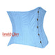 Light Blue Satin Burlesque Costume Underbust Corset