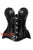 Black Pvc leather Underbust Corset With Cup Gothic Halloween Costume Steel Boned Top