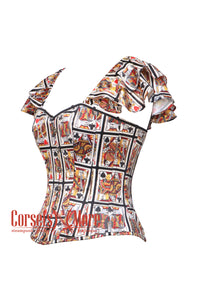 Playing Cards Of Costume Queen Of Hearts Overbust Corset Bustier Top