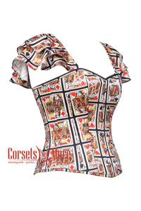 Playing Cards Of Costume Queen Of Hearts Overbust Corset Bustier Top