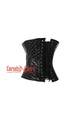 Black Shinny PVC Leather Gothic Costume Underbust Corset Waist Trainer