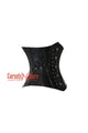 Black Shinny PVC Leather Gothic Costume Underbust Corset Waist Trainer
