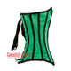 Green And Black Satin Gothic Corset Burlesque Overbust Top