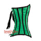 Plus Size Green And Black Satin Gothic Corset Burlesque Overbust Top