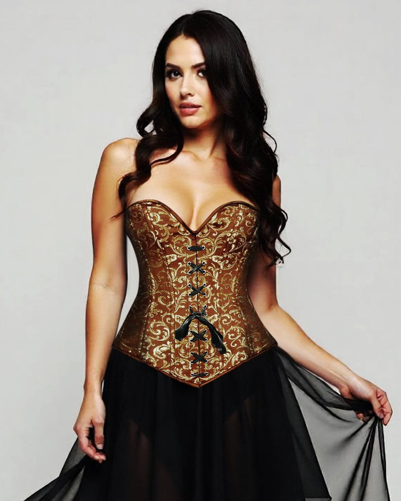 slim fit dress slacks Elegant Mocha Gold Lyra Gown for Special Occasions