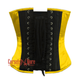 Black and Yellow Satin Pirate Sequins Work Costume Bustier Steampunk Waist Cincher Overbust Top
