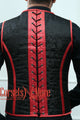 Royal Satin Red And Black Brocade Authentic Steel Boned Men's Corset Vest