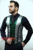 Royal Satin Green And Gray Authentic Steel Boned Men Corset Vest