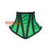 CorsetsNmore Women’s Green Satin Lace Up Neck Corset Gothic Posture Collar