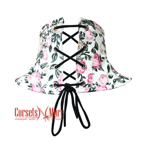 Floral Printed Neck Choker Corset Collar Stays