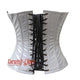 Plus Size Grey PVC Leather Steampunk Overbust Corset